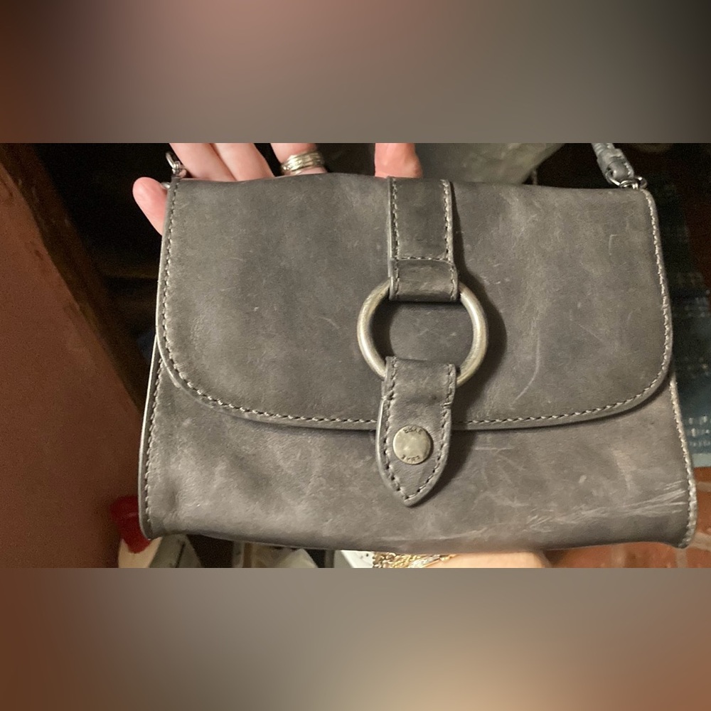 Frye gray crossbody